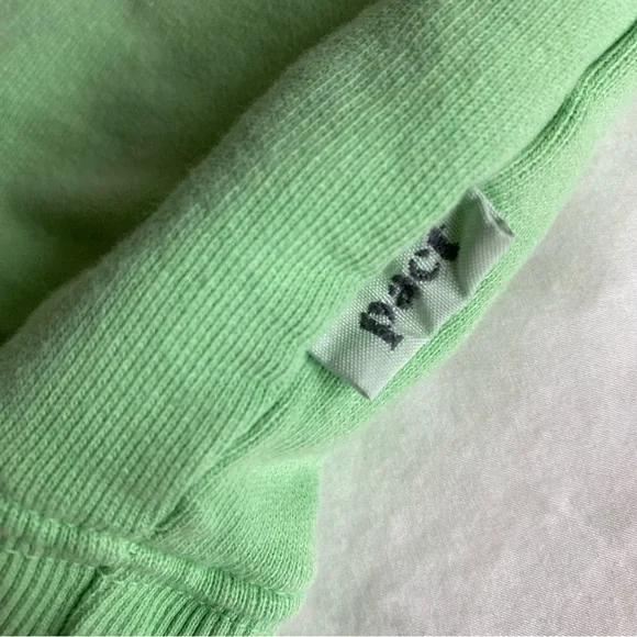 Pact Mint Green Crewneck Sweater Neon Green XS 100% Organic Cotton Pullover - Picture 6 of 8
